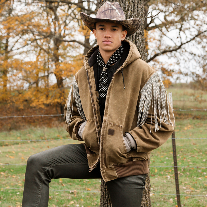 VINTAGE RHINESTONE FRINGE JACKET