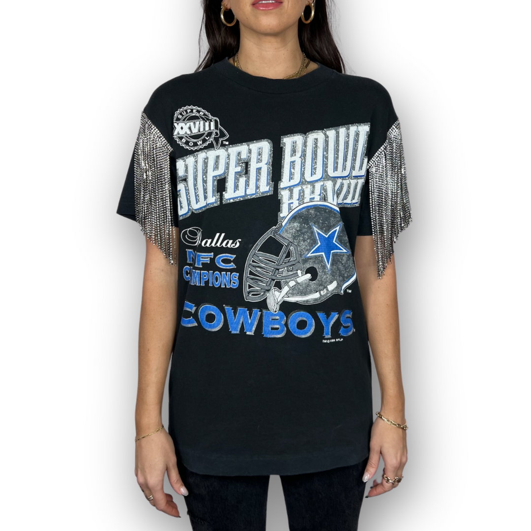 VINTAGE RHINESTONED DALLAS COWBOYS TSHIRT | MENS M