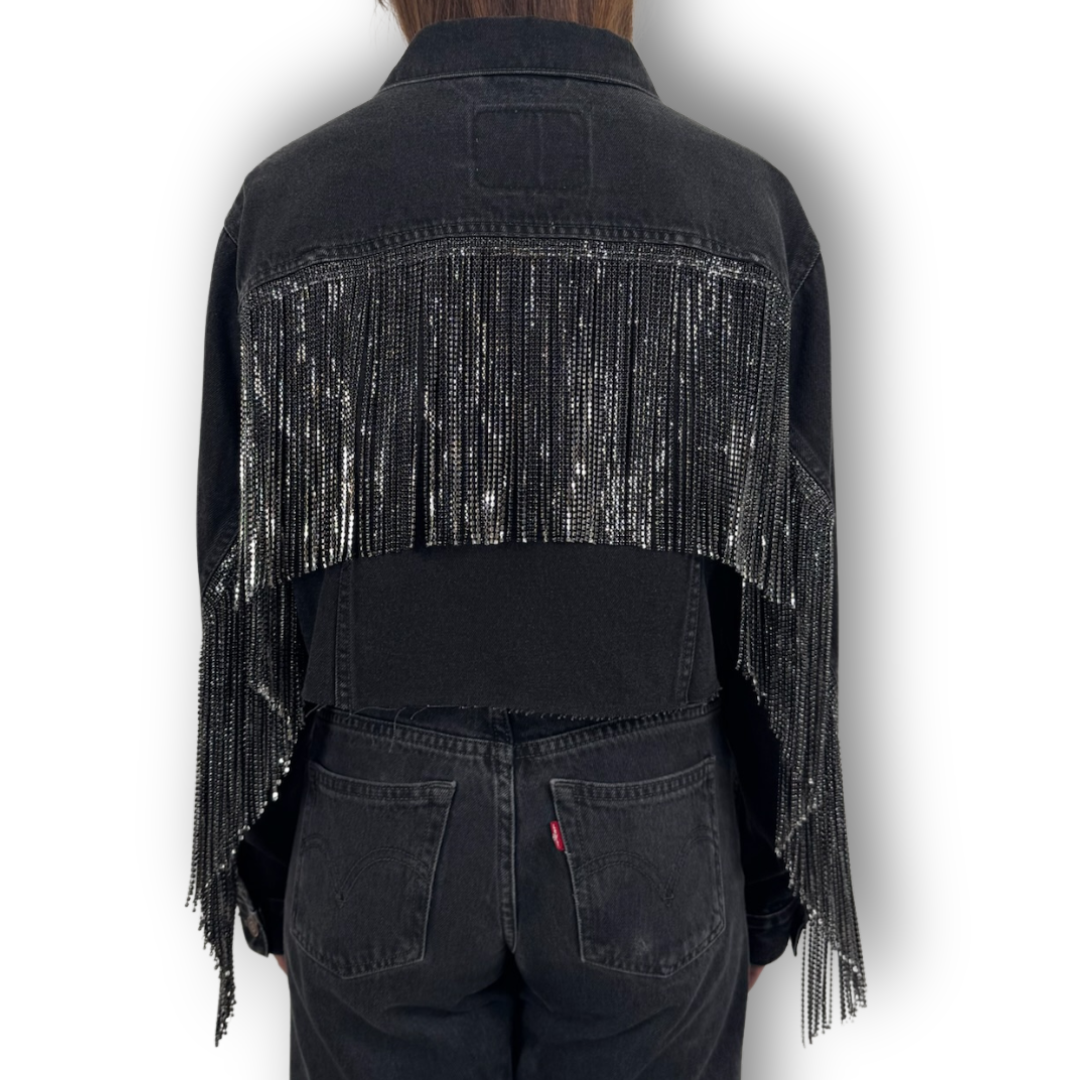 VINTAGE RHINESTONE FRINGE JACKET