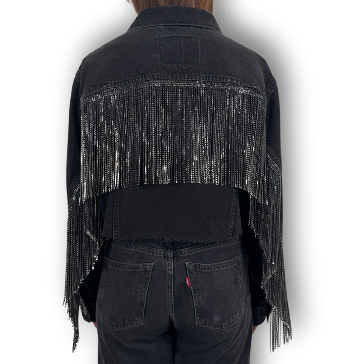 VINTAGE RHINESTONE FRINGE JACKET
