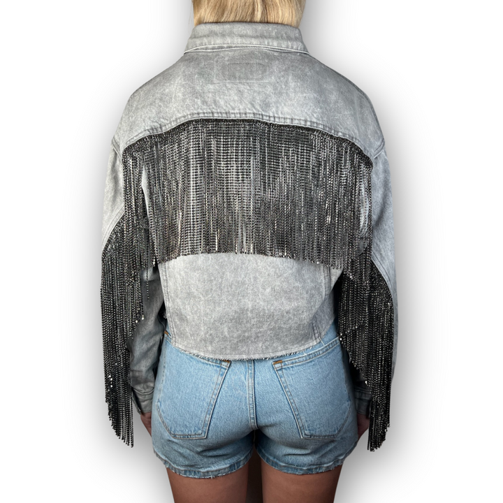 VINTAGE RHINESTONE FRINGE JACKET