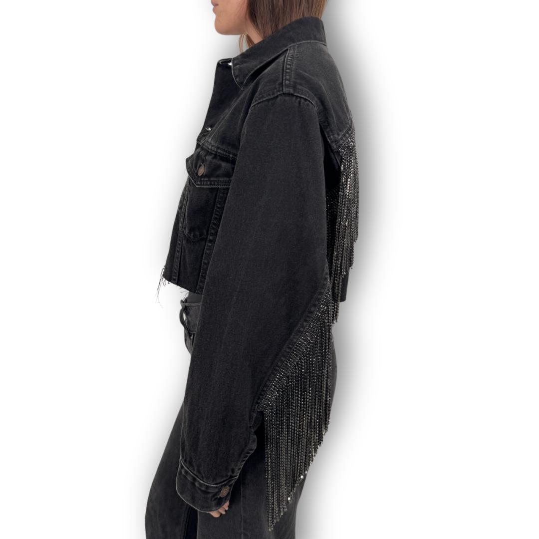 VINTAGE RHINESTONE FRINGE JACKET