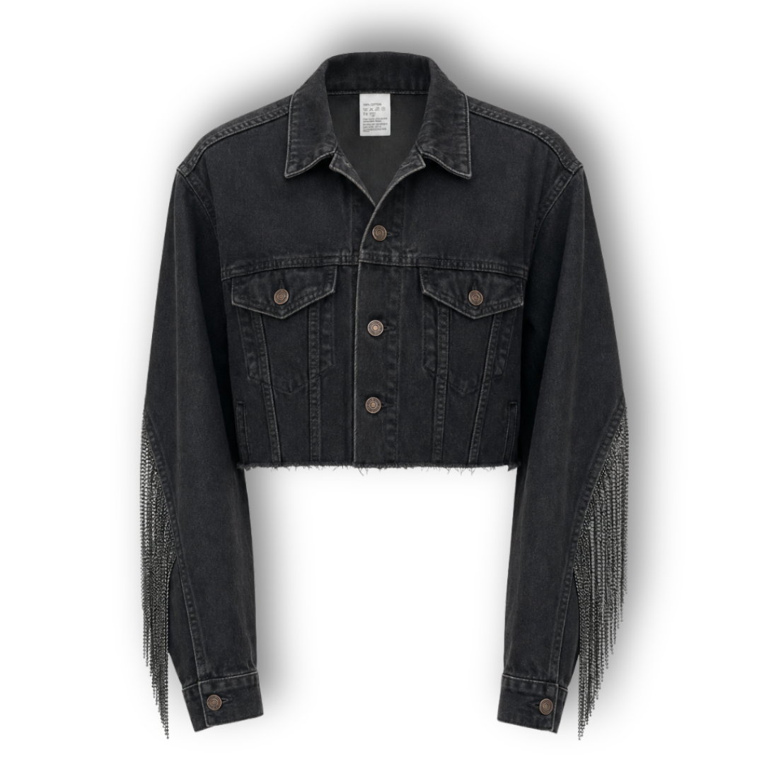VINTAGE RHINESTONE FRINGE JACKET