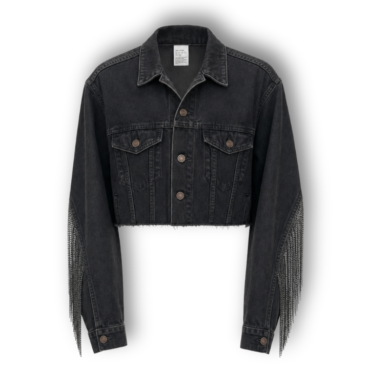 VINTAGE RHINESTONE FRINGE JACKET