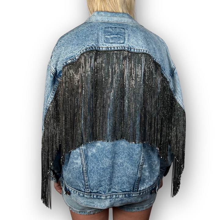 VINTAGE RHINESTONE FRINGE JACKET