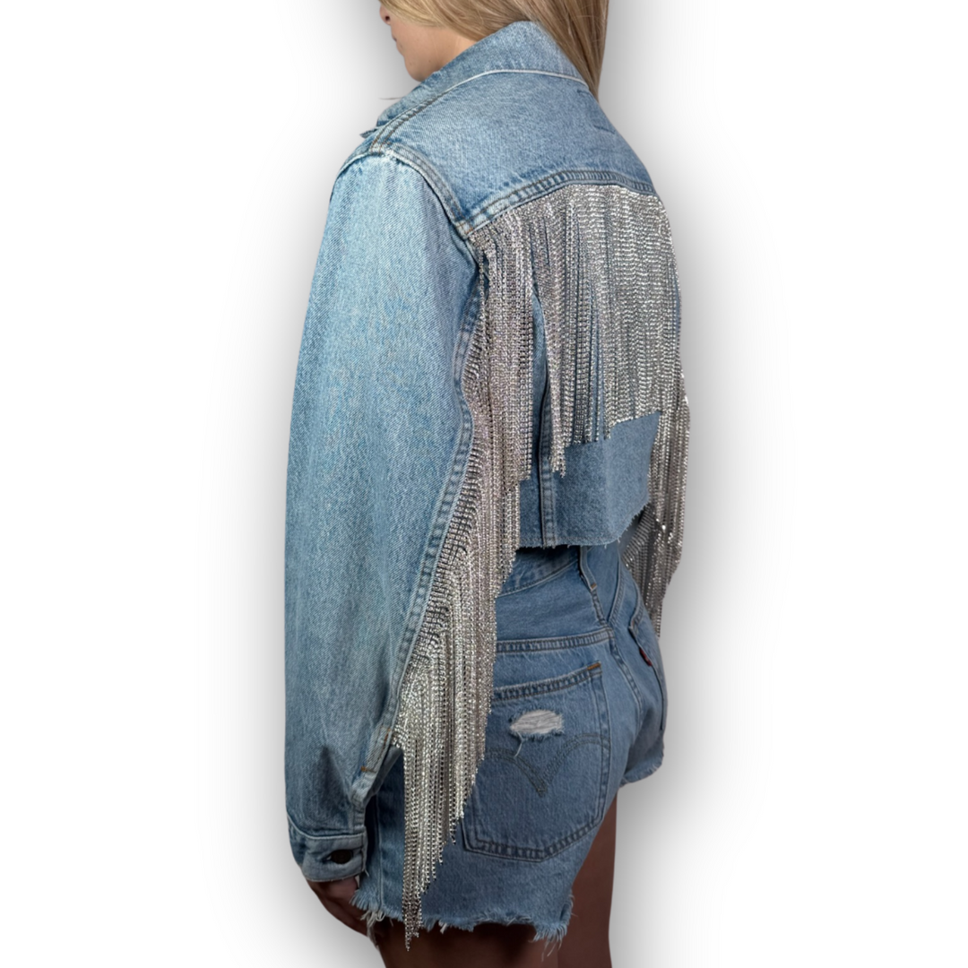 VINTAGE RHINESTONE FRINGE JACKET