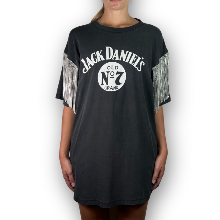 VINTAGE RHINESTONED JACK DANIEL'S TSHIRT | MENS L