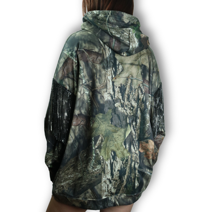 VINTAGE RHINESTONE CAMO SWEATSHIRT