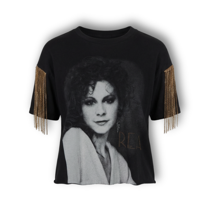 VINTAGE RHINESTONED REBA TSHIRT
