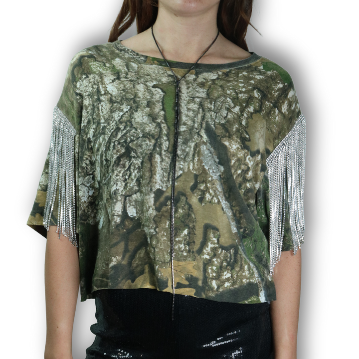 VINTAGE RHINESTONE CAMO TSHIRT