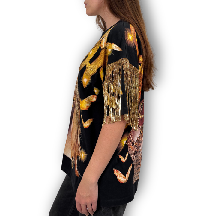 VINTAGE RHINESTONE FRINGE TAYLOR SWIFT TSHIRT