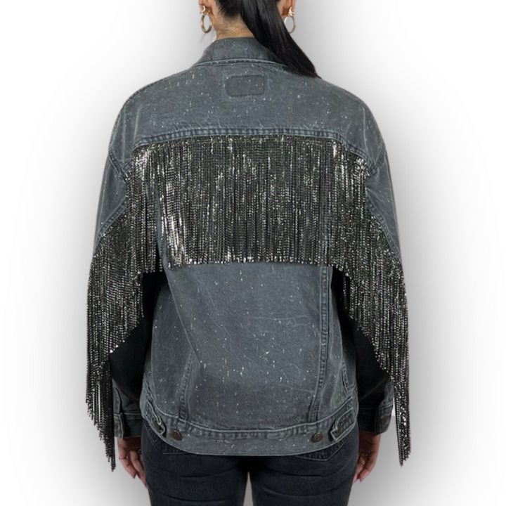 VINTAGE RHINESTONE FRINGE JACKET