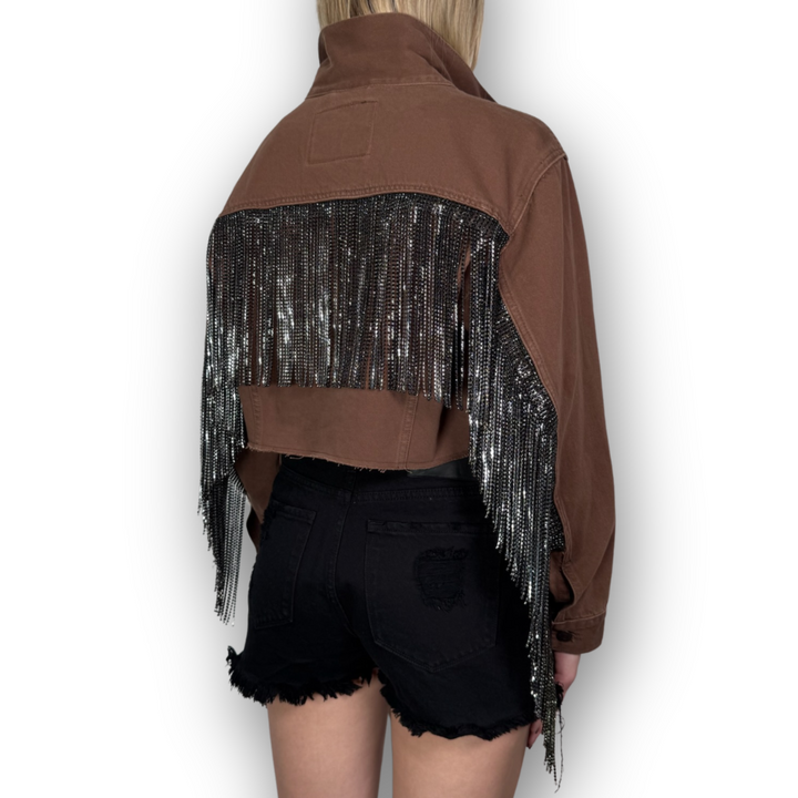 VINTAGE RHINESTONE FRINGE JACKET