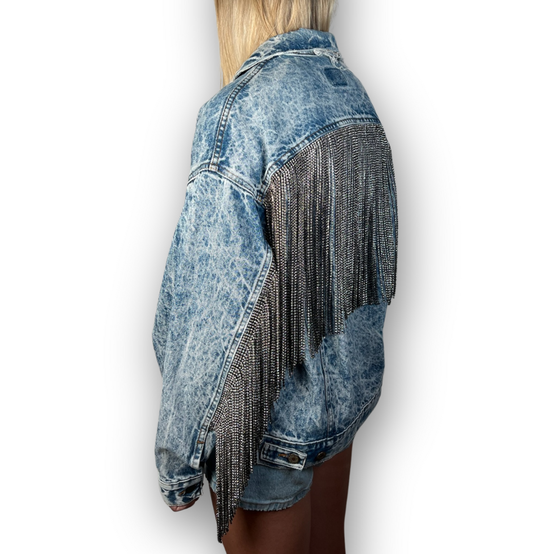 VINTAGE RHINESTONE FRINGE JACKET