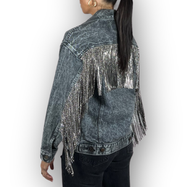 VINTAGE RHINESTONE FRINGE JACKET