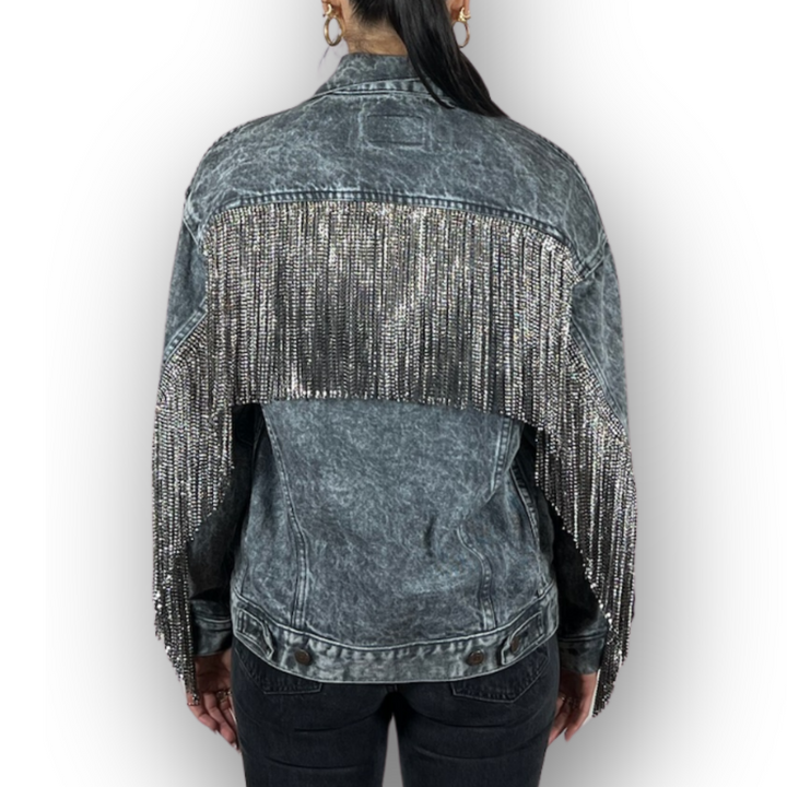 VINTAGE RHINESTONE FRINGE JACKET