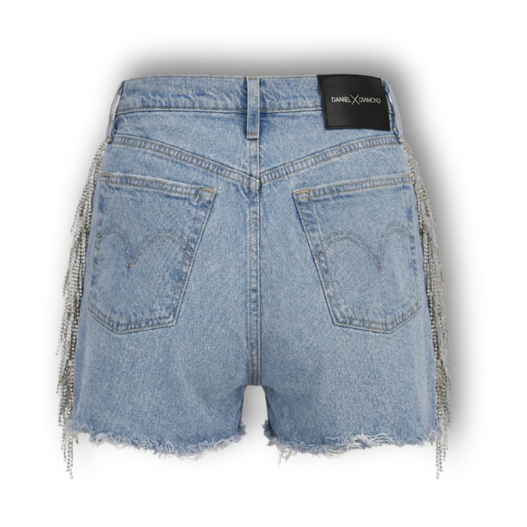 VINTAGE RHINESTONE FRINGE SHORTS