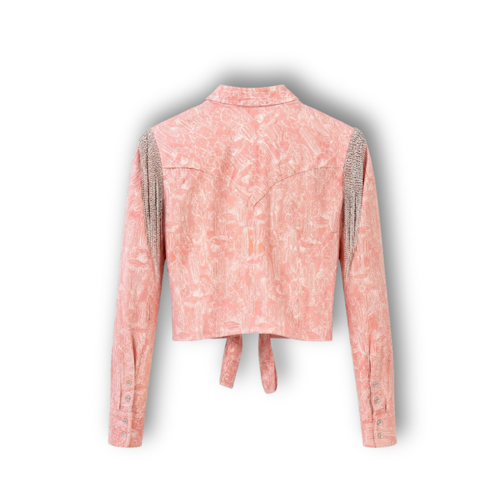 VINTAGE RHINESTONE TIE TOP