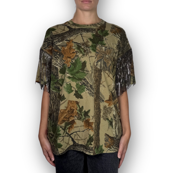 VINTAGE RHINESTONED CAMO TSHIRT