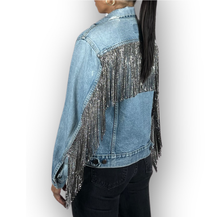 VINTAGE RHINESTONE FRINGE JACKET