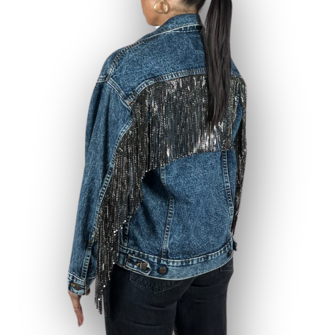 VINTAGE RHINESTONE FRINGE JACKET