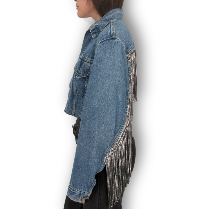 VINTAGE RHINESTONE FRINGE JACKET
