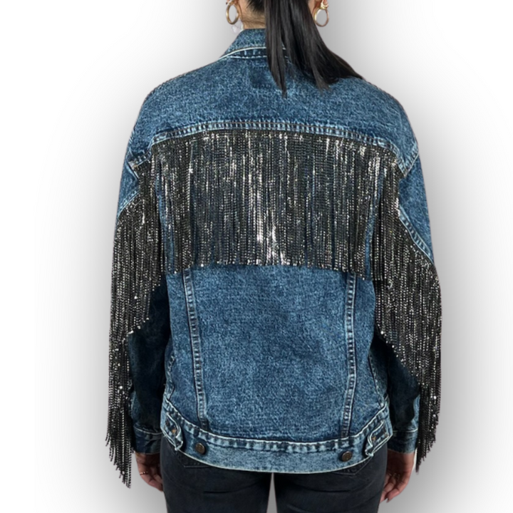 VINTAGE RHINESTONE FRINGE JACKET