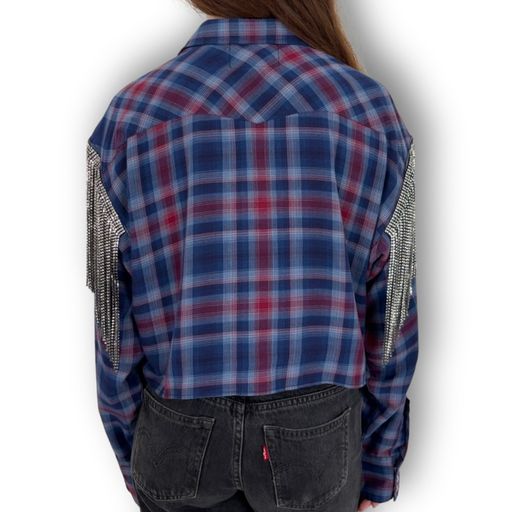 VINTAGE RHINESTONE TIE TOP