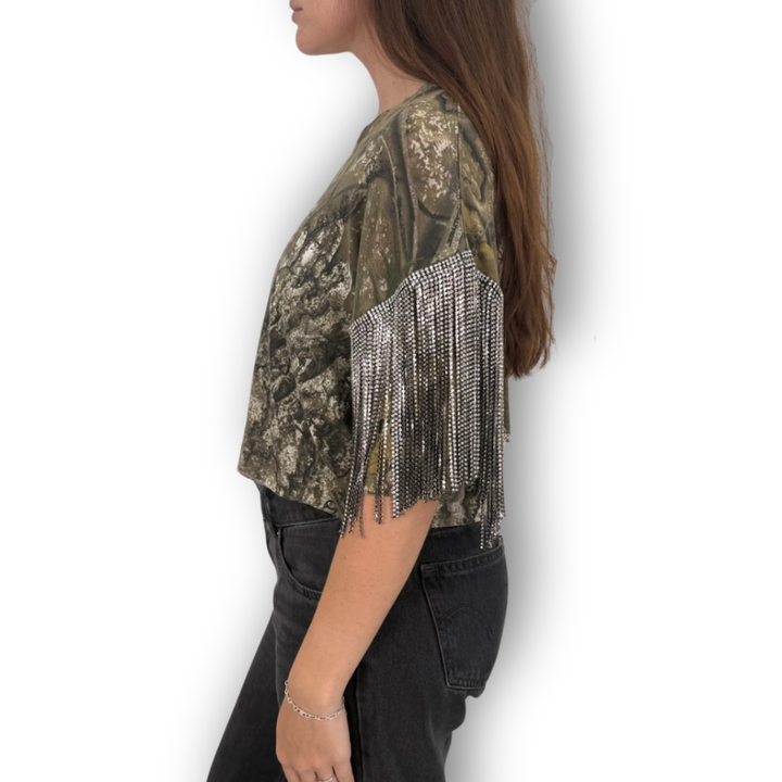 VINTAGE RHINESTONE CAMO TSHIRT