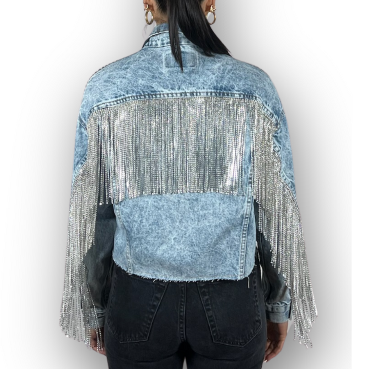 VINTAGE RHINESTONE FRINGE JACKET