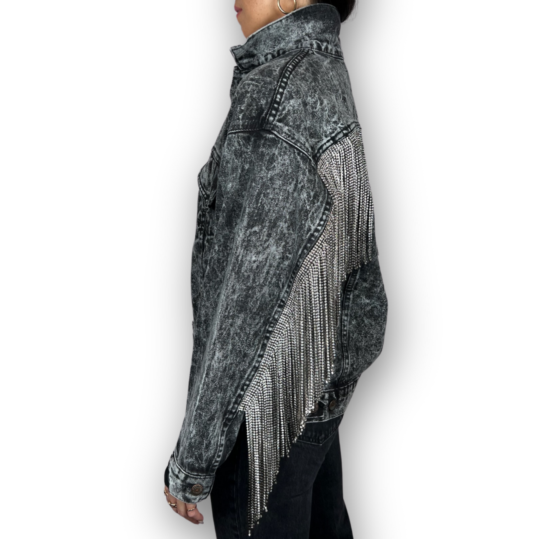 VINTAGE RHINESTONE FRINGE JACKET