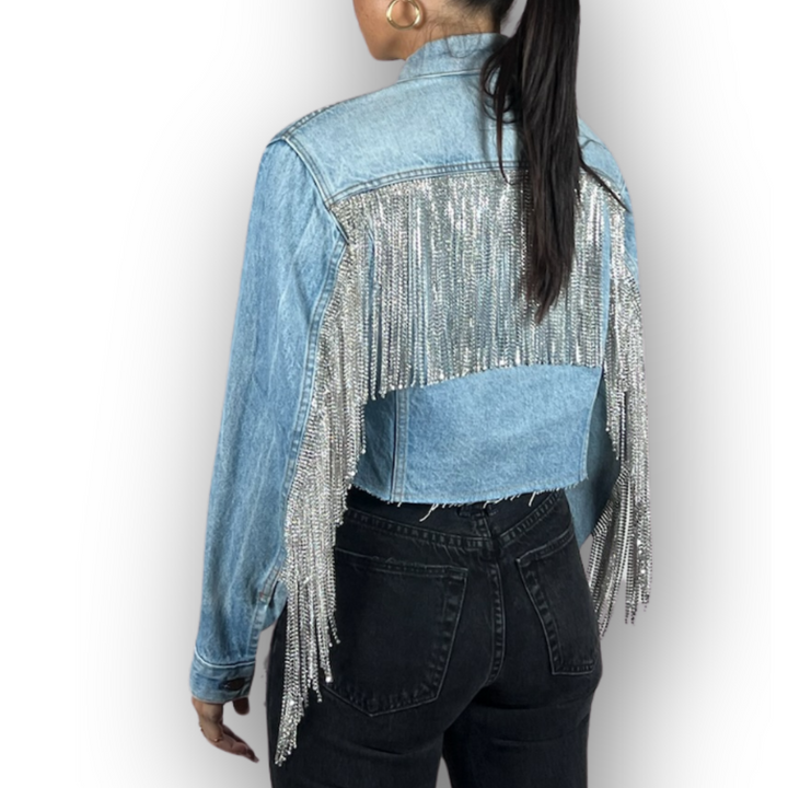 VINTAGE RHINESTONE FRINGE JACKET