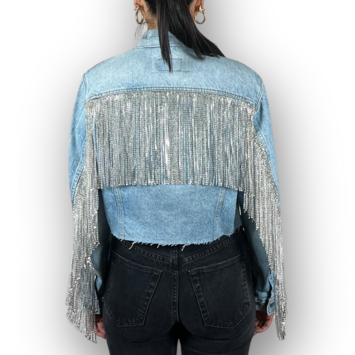 VINTAGE RHINESTONE FRINGE JACKET