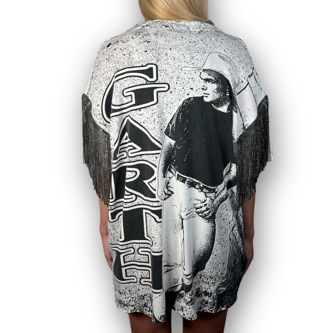 VINTAGE RHINESTONED GARTH BROOKS TSHIRT | MENS L