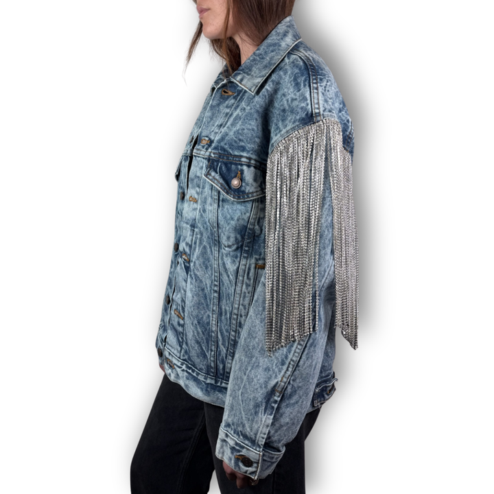 VINTAGE RHINESTONE FRINGE JACKET
