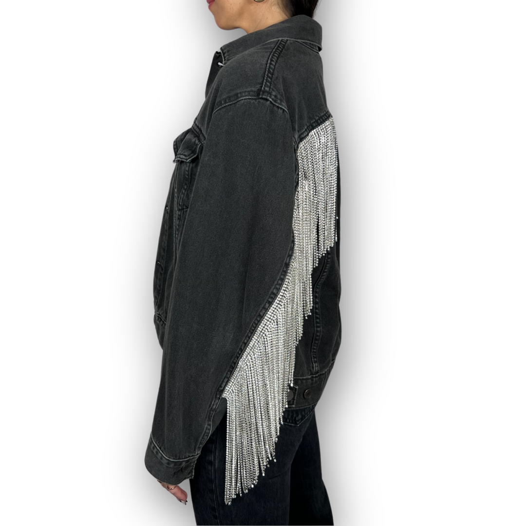 VINTAGE RHINESTONE FRINGE JACKET