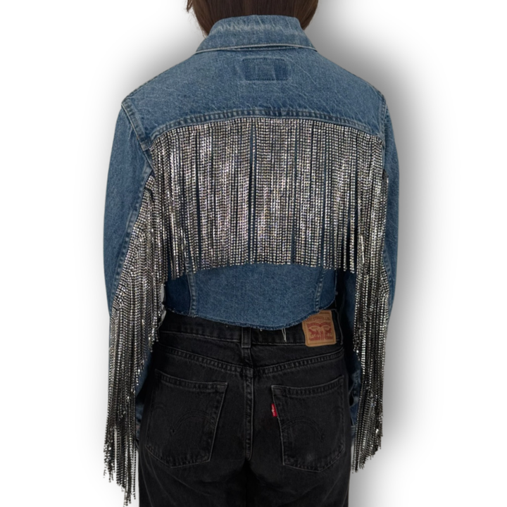 VINTAGE RHINESTONE FRINGE JACKET