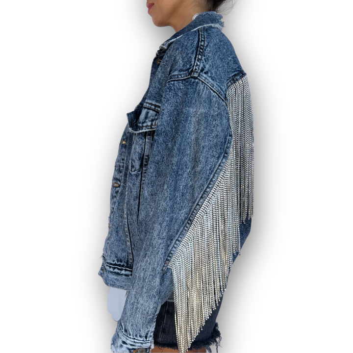 VINTAGE RHINESTONE FRINGE JACKET