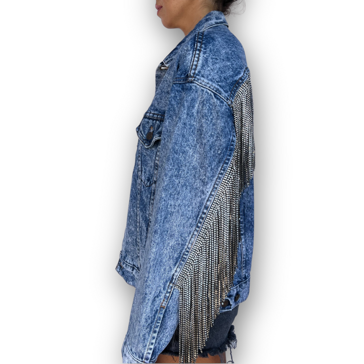 VINTAGE RHINESTONE FRINGE JACKET