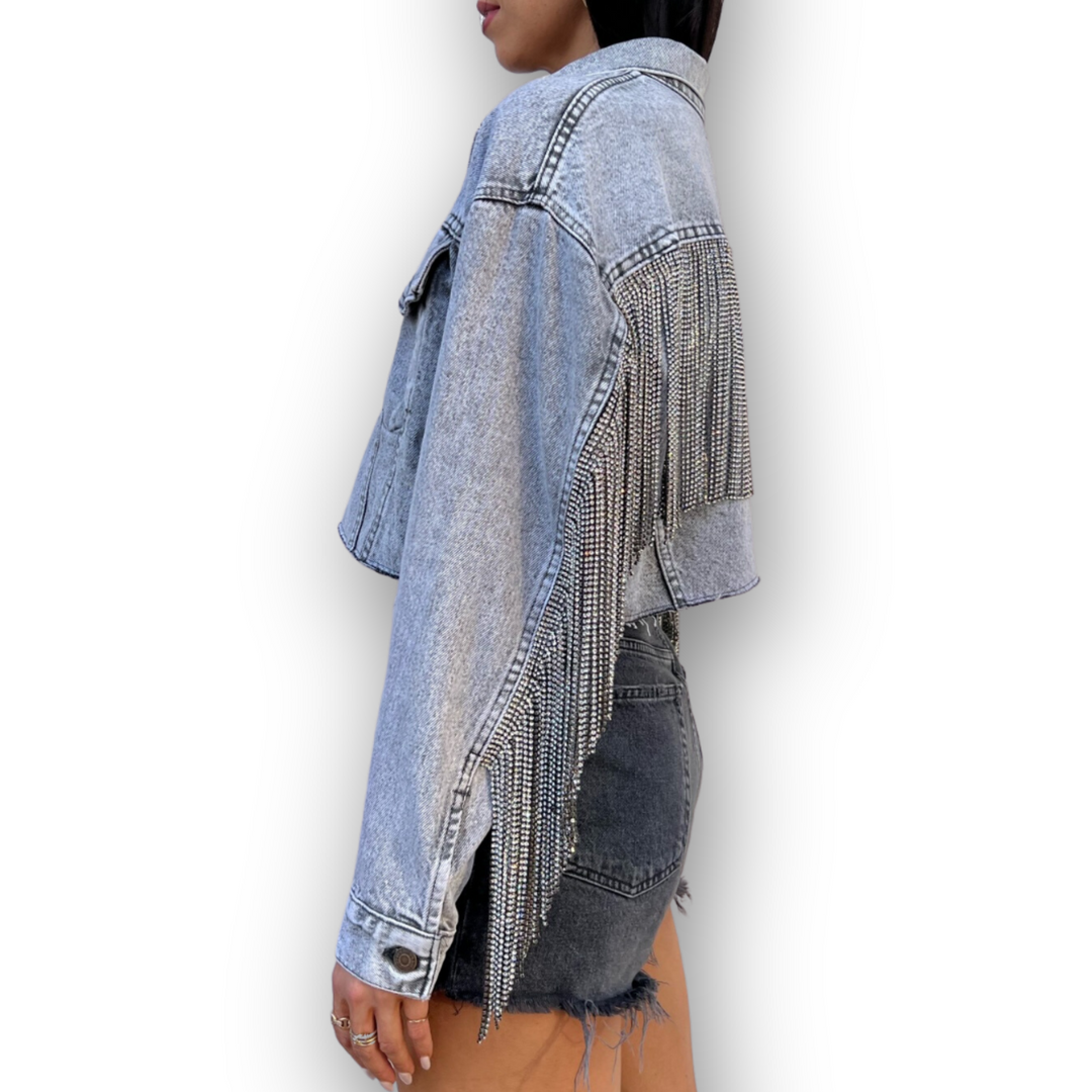 VINTAGE RHINESTONE FRINGE JACKET