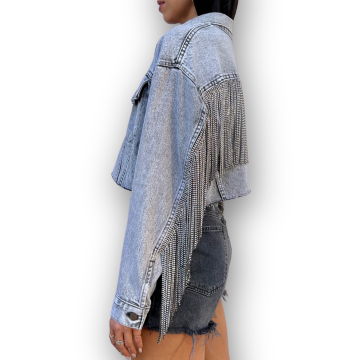 VINTAGE RHINESTONE FRINGE JACKET