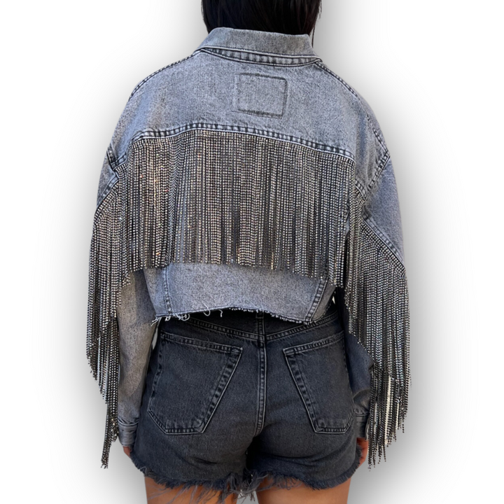 VINTAGE RHINESTONE FRINGE JACKET