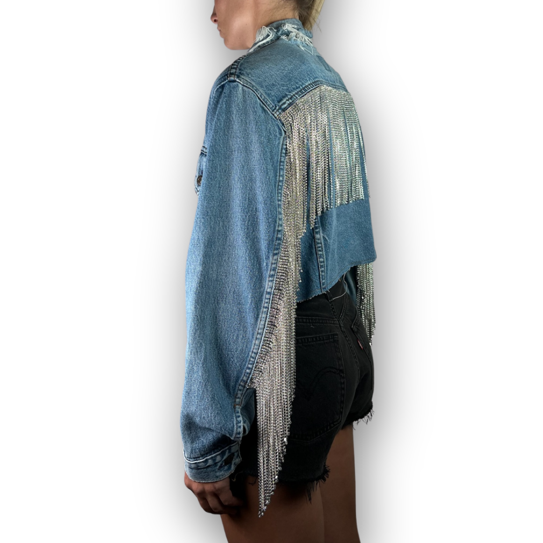 VINTAGE RHINESTONE FRINGE JACKET