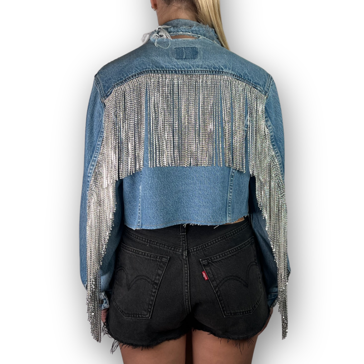 VINTAGE RHINESTONE FRINGE JACKET