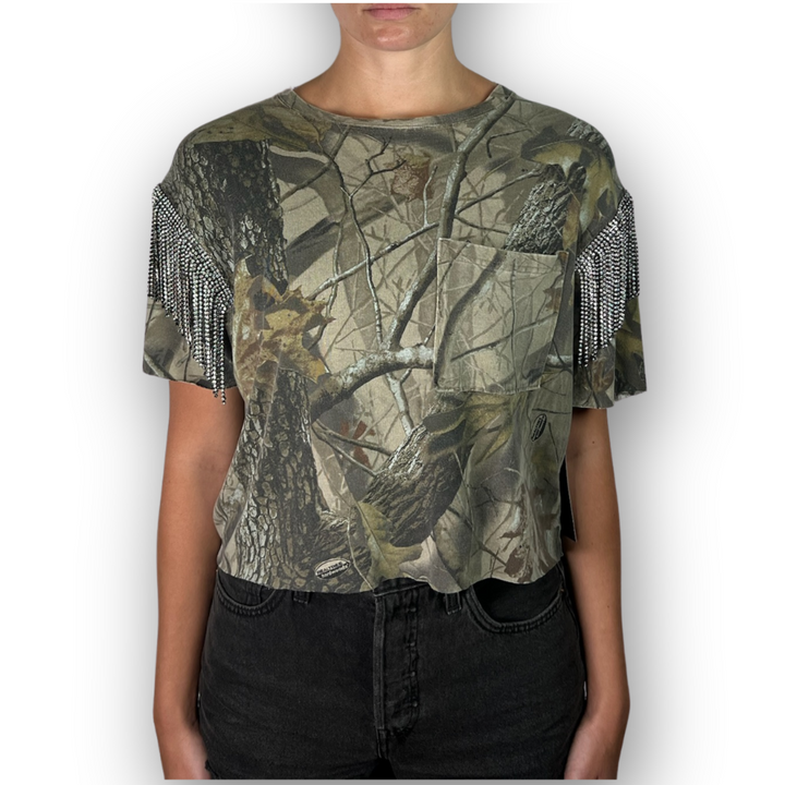 VINTAGE RHINESTONED CAMO TSHIRT