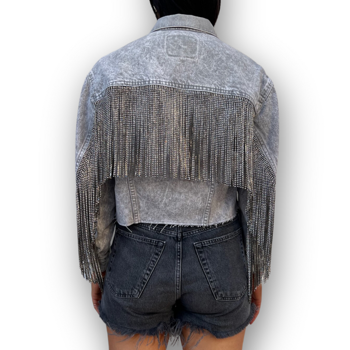 VINTAGE RHINESTONE FRINGE JACKET