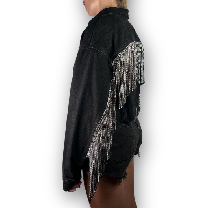 VINTAGE RHINESTONE FRINGE JACKET