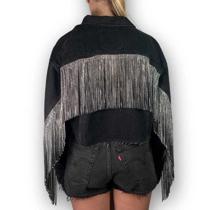 VINTAGE RHINESTONE FRINGE JACKET