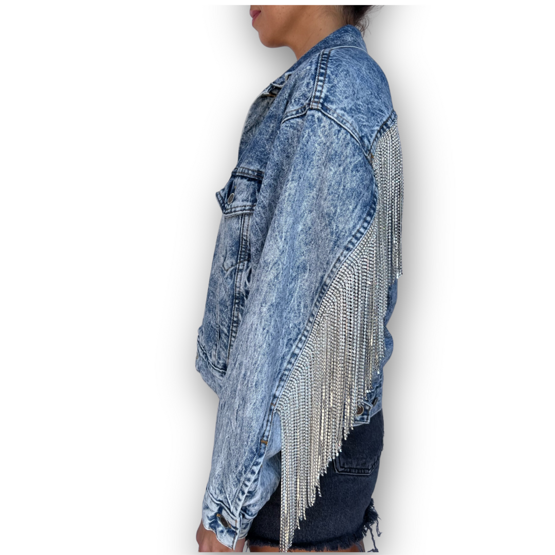 VINTAGE RHINESTONE FRINGE JACKET