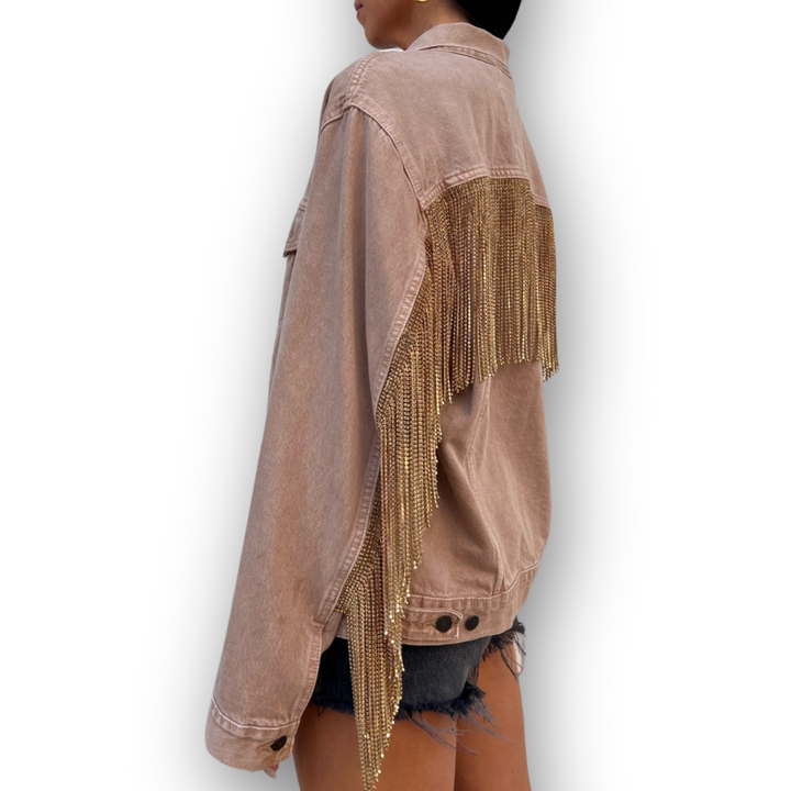 VINTAGE RHINESTONE FRINGE JACKET